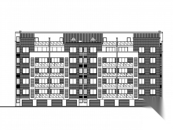 [黄山]某太平明珠住宅区某六层板楼建筑施工图