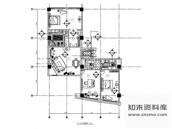 施工图国际酒店豪华套房装修图