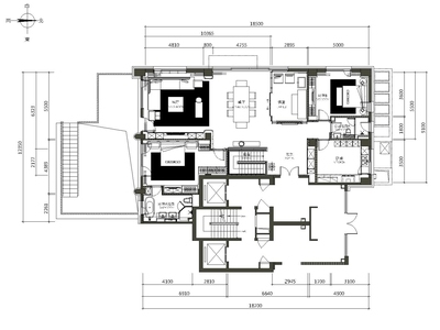 [北京]-万柳书院4#楼C型住宅施工图+效果图 平层