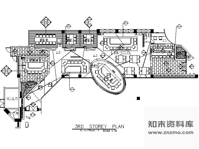 施工图东莞酒店日本餐厅装修图