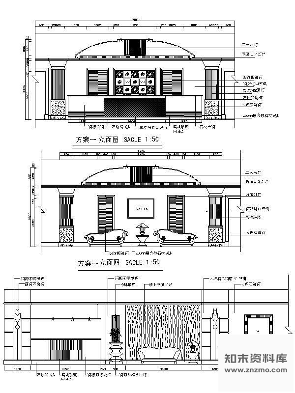 图块/节点歌舞厅大厅立面图