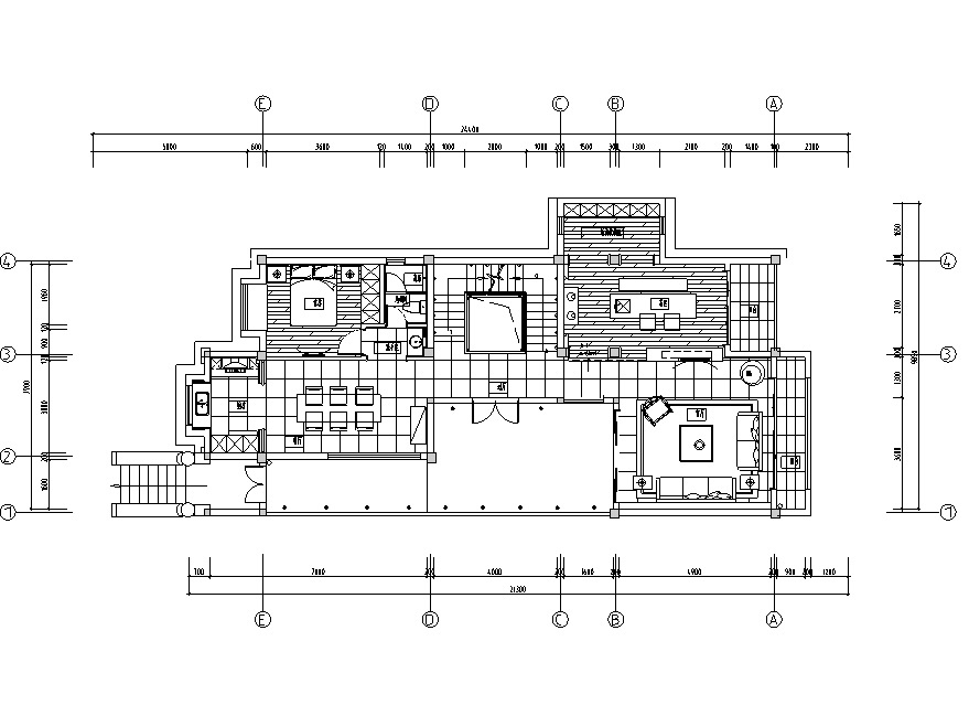 木韵清远|贵谷自然中式风样板房设计施工图（附效果图） 平层