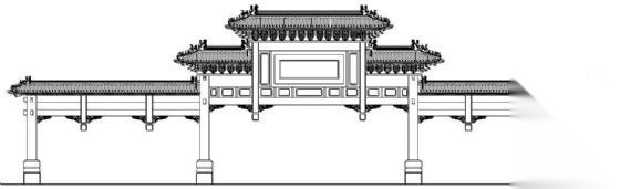 古建牌坊建筑立面方案 建筑通用节点