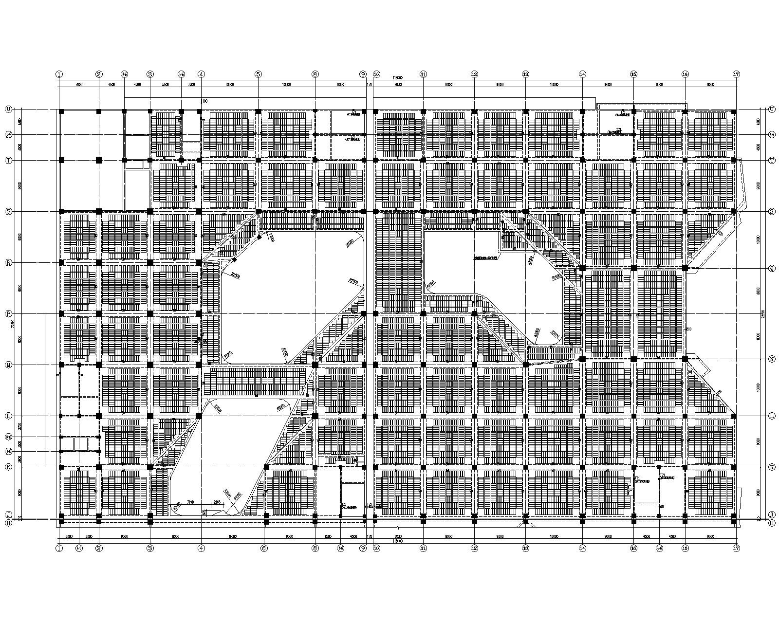 家具城空心楼板结构 施工图