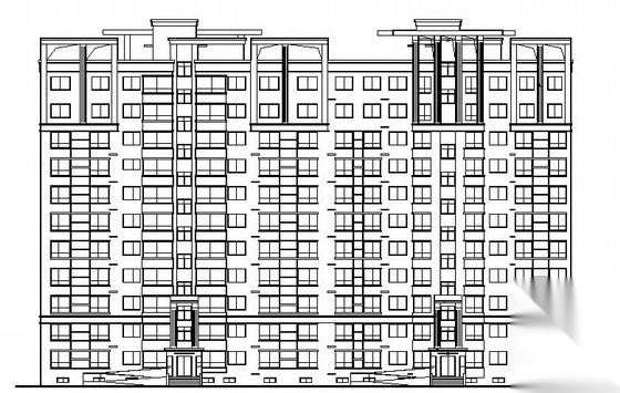 山东银座花园二期工程某十一层住宅楼建筑施工图