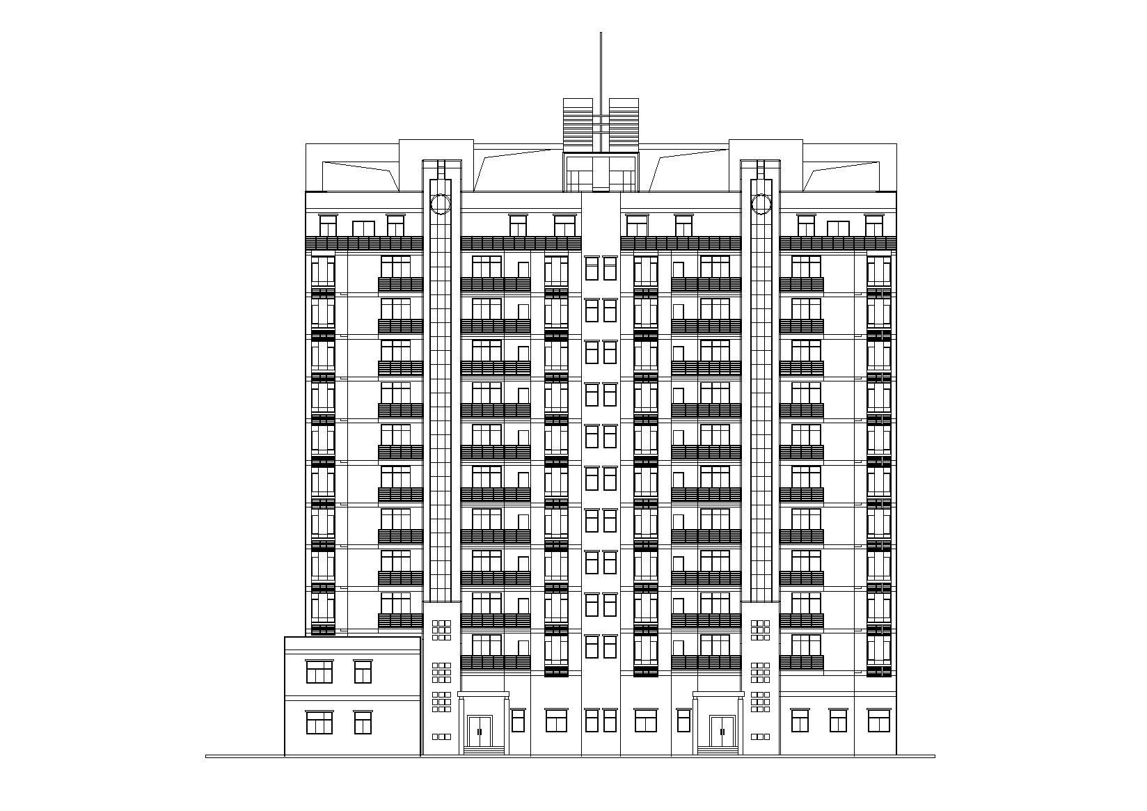 [湖北]武汉阳城景园小区小高层住宅楼建筑施工图