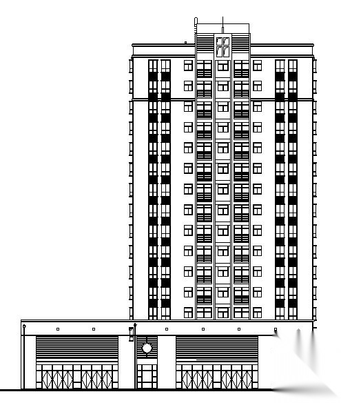 某十五层商住楼建筑设计图