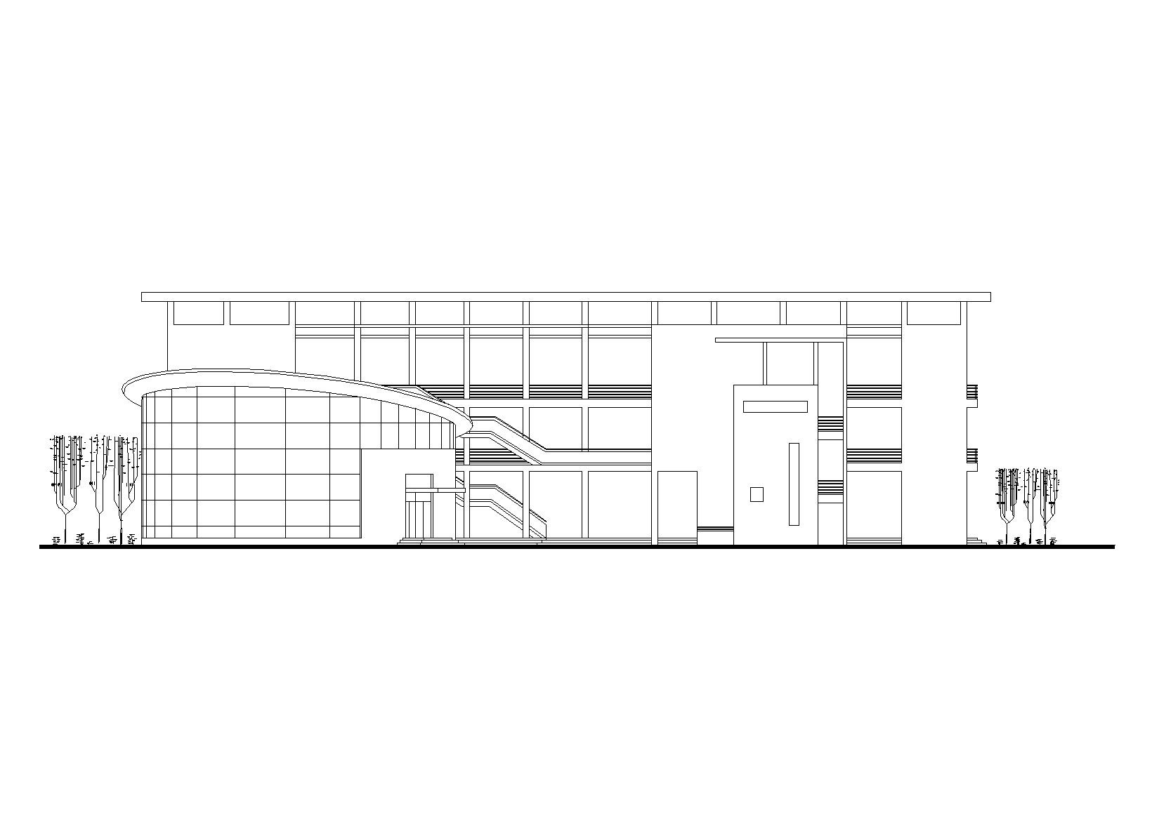 长沙某三层小学建筑设计方案图（CAD）