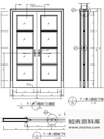 图块/节点主人房衣帽间门大样