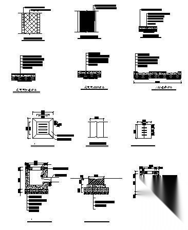 园林小品施工图集 景观小品