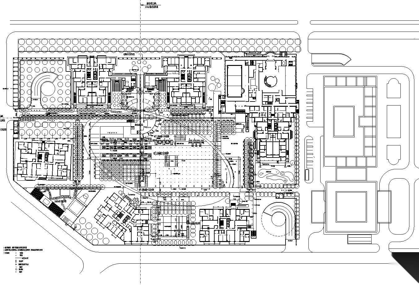 [上海]上海市华庭嘉园居住区全套园建景观施工图设计（...