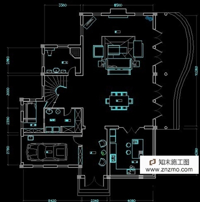 别墅施工图 cad2007