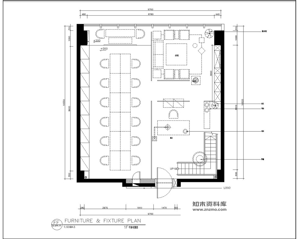 时代广场设计公司装修全套CAD施工图含实景照片