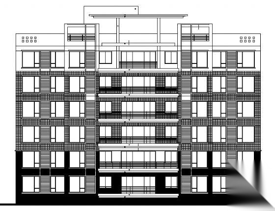 某六层住宅楼A2型建筑方案图