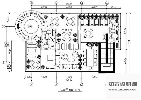 图块/节点酒吧装饰平面图