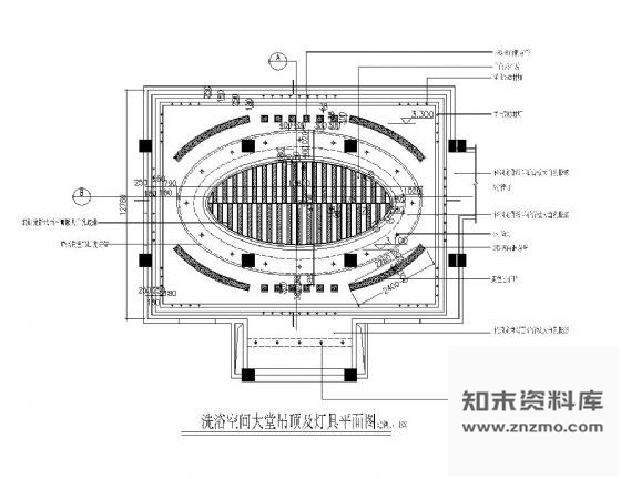 图块/节点洗浴空间大堂吊顶详图