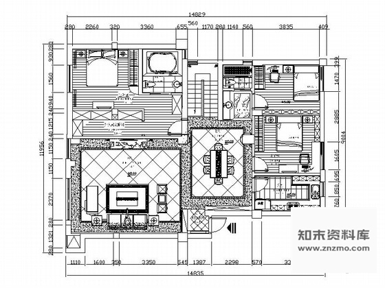 施工图宁波梅墟核心区简欧双层别墅装修图含效果