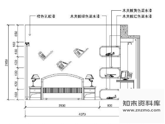 图块/节点11个儿童房立面图