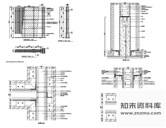 图块/节点双面石材防水墙体详图