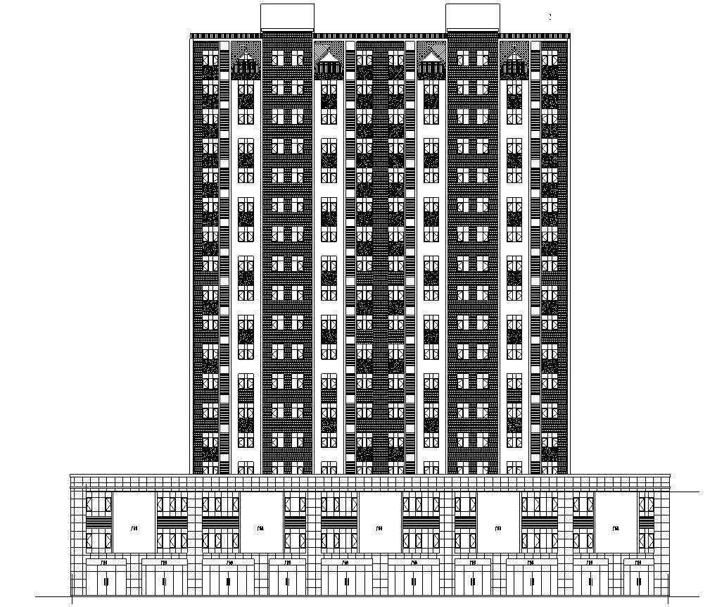 [宁夏]18层框架剪力墙结构住宅建筑设计施工图（含全专...