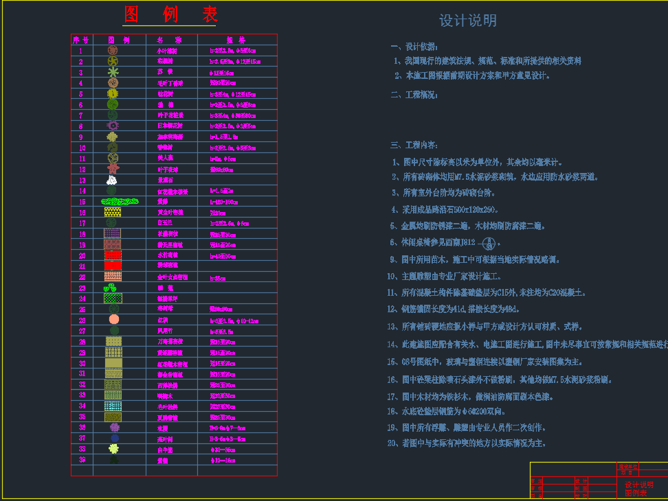 园林景观图例表