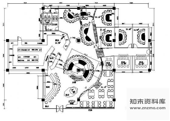 施工图某铁板烧店的装修图