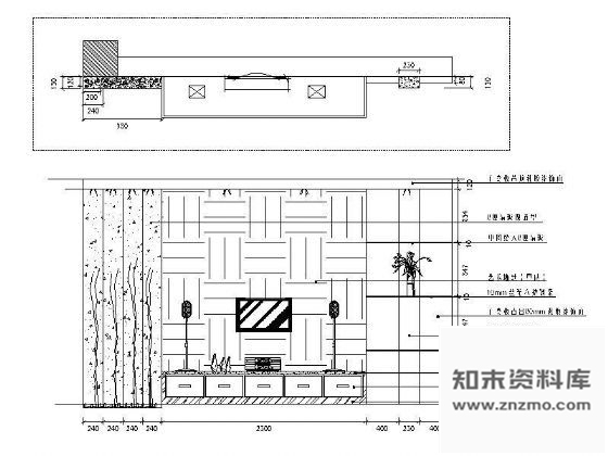 图块/节点两个电视墙立面设计