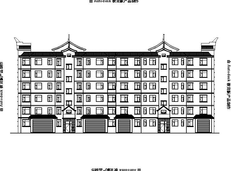 [宁夏]六层新古典风格住宅建筑设计施工图（含多套方案...