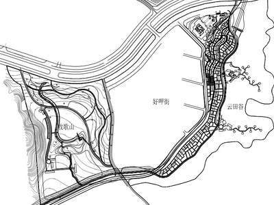 [湖南]浔龙河生态小镇美食街景观建筑设计方案施工图