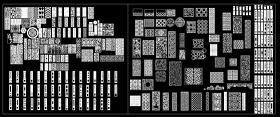 CAD雕花木格 图库