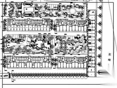 德州居住区总平面种植设计图