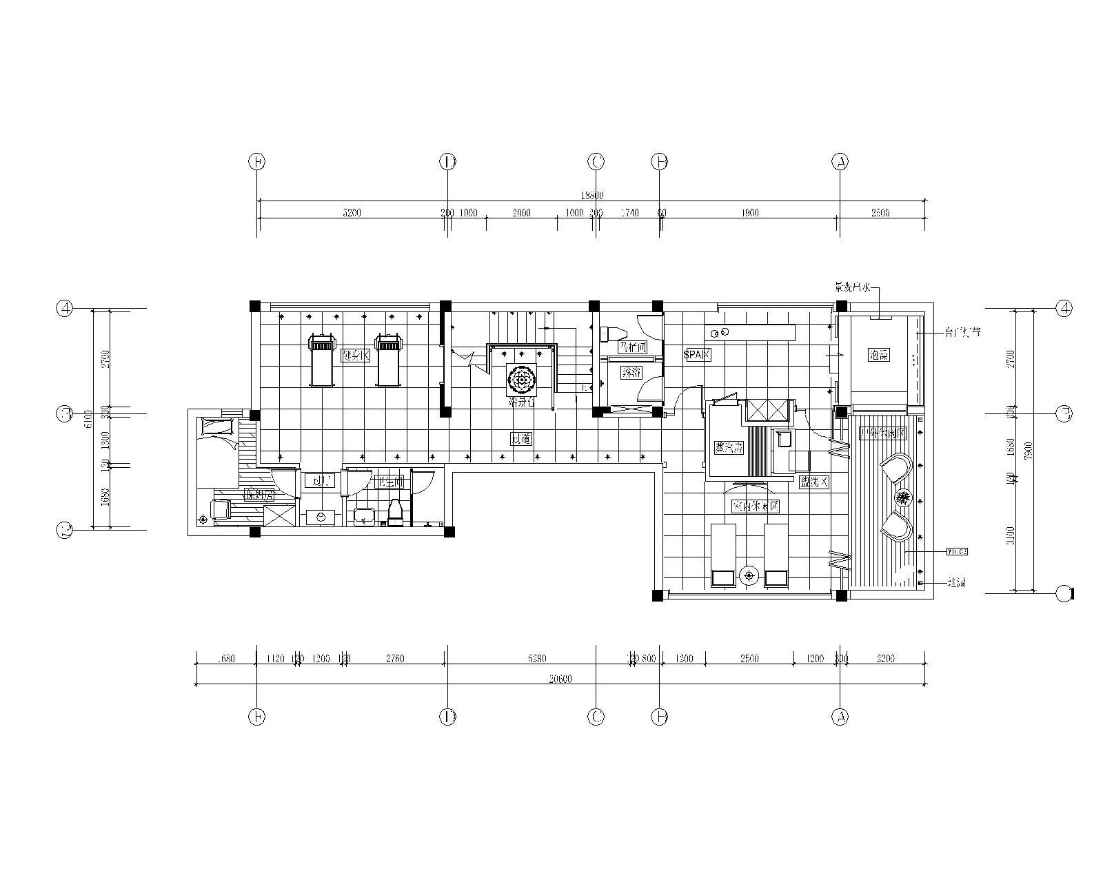 贵谷四居室样板房室内装修全套CAD施工图 平层