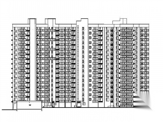 [长沙]某四季美景住宅区1#十六层商住楼建筑施工图（一梯...