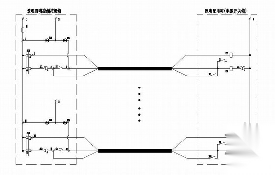 照明集中控制电路二次接线原理图