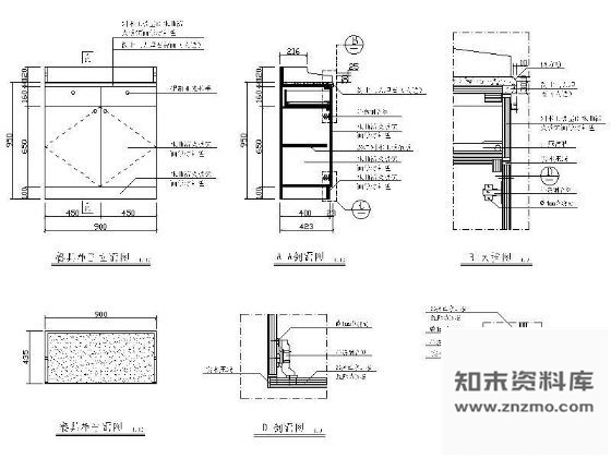 图块/节点餐具柜详图 柜类