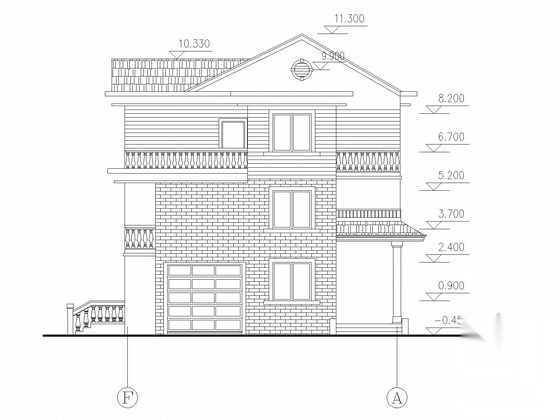 三层新农村小康家庭住宅结构施工图(含建施)