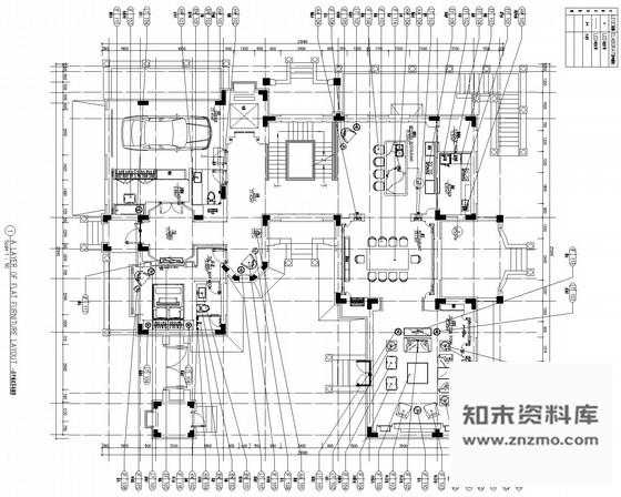 施工图北京东方小夏威夷简约现代别墅装修CAD施工图含效果图