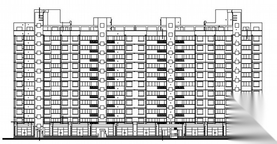 某十三层住宅楼建筑方案图