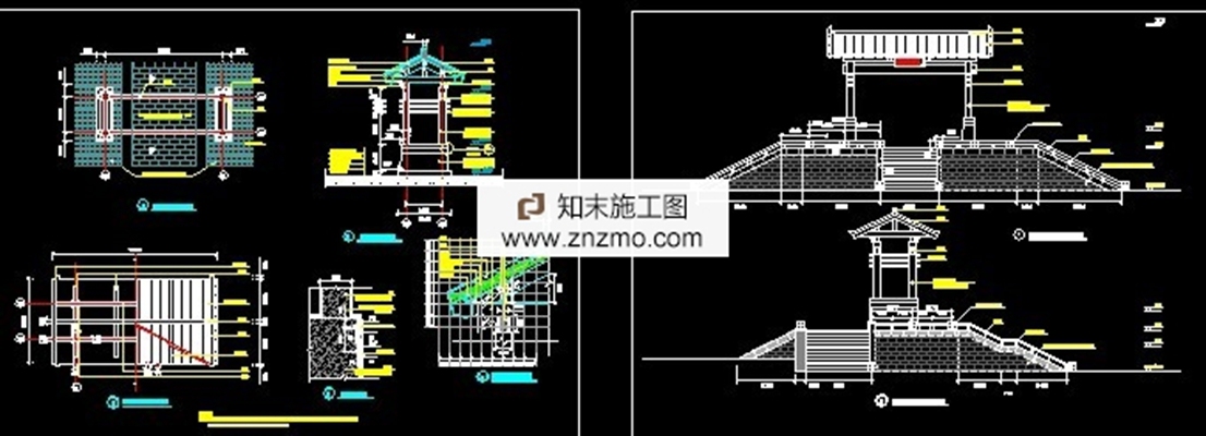 功德坊施工详图 cad2007