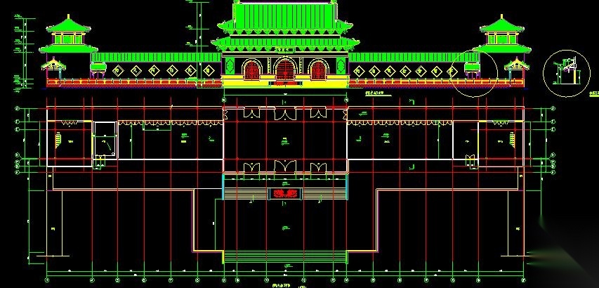 多层罗汉堂建筑图施工图