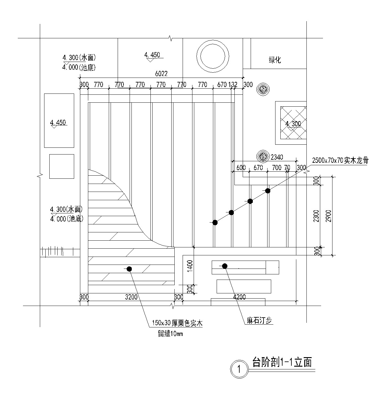 景观栈道大详图（CAD施工图） 景观小品