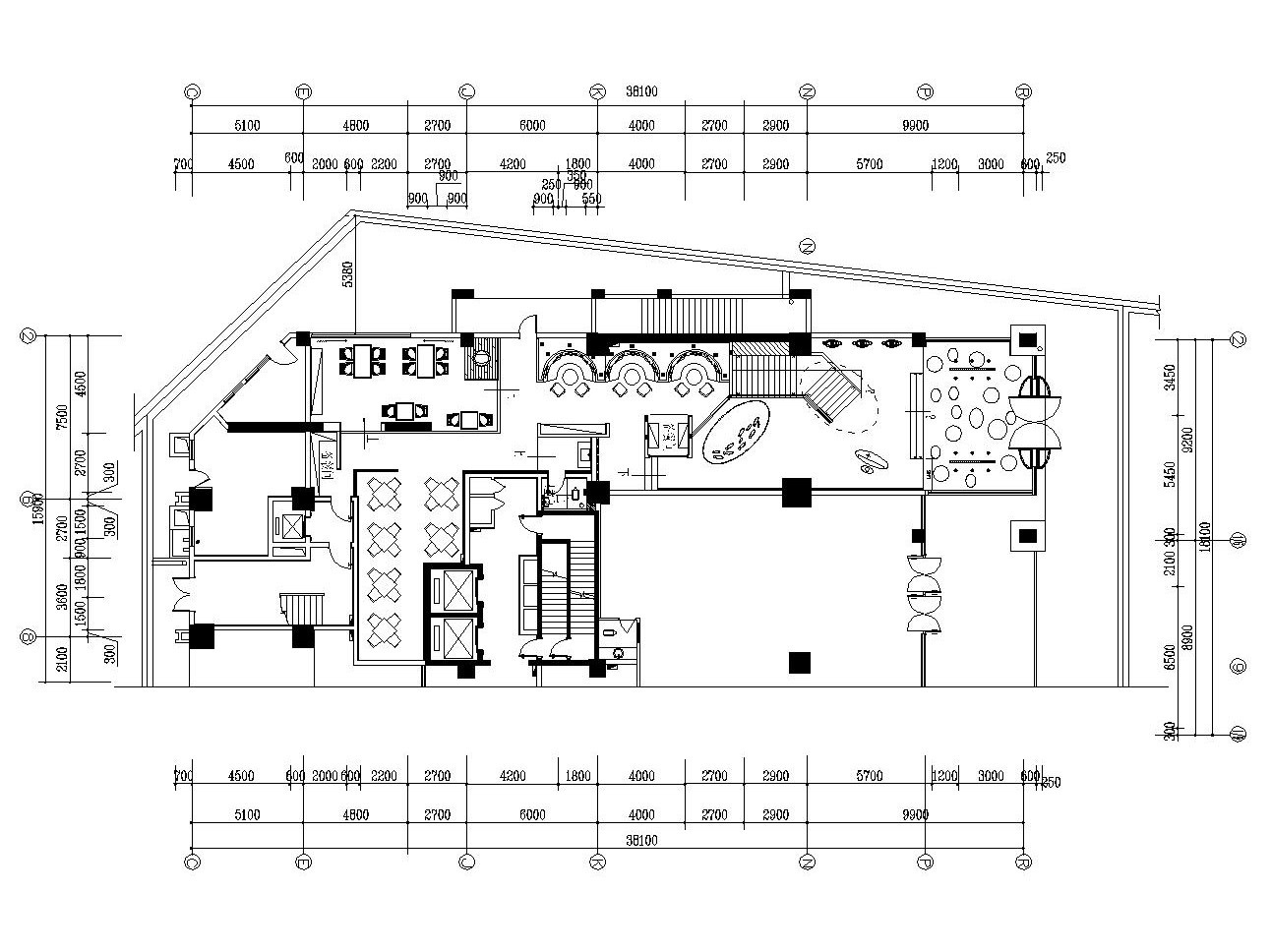 [长沙]现代简约风格主题餐厅装修施工图