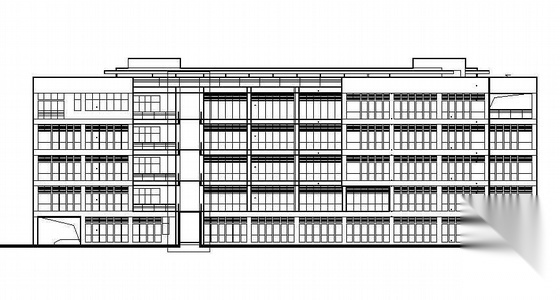 华南某大学校区院系办公实验楼建筑施工及装修施工图