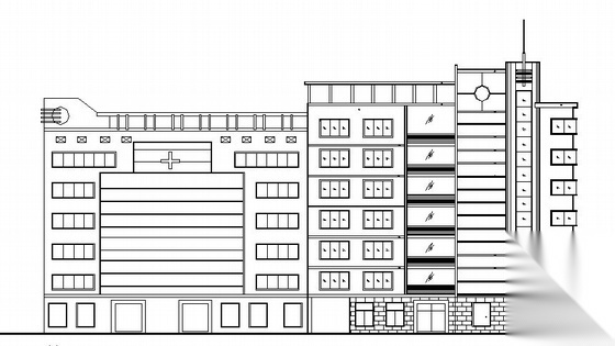 某七层医院住院部建筑设计方案图