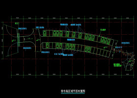 停车场建筑设计CAD图纸 户外