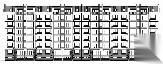 [青岛]某六层廉租房工程建筑方案图