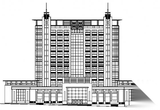 某十二层学院大楼建筑方案图