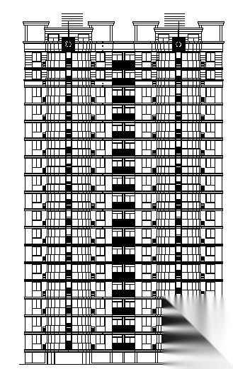 东方华庭十六层住宅楼建筑施工图