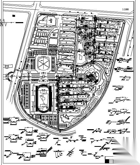 河北某大学室外管网施工图 市政给排水