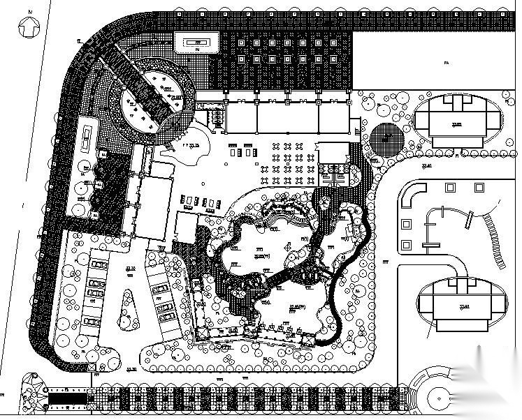 四川科技园建筑景观设计全套施工图(含水电) 工业园区景观